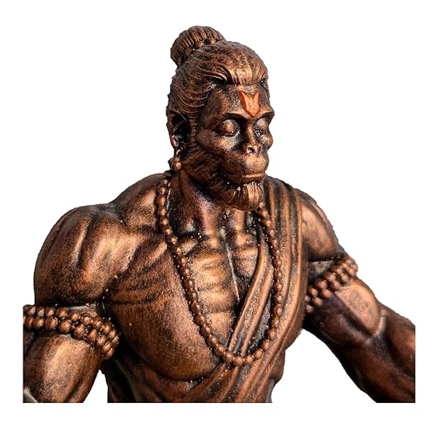 Meditating Hanuman Ji Murti - Bajrangbali Best Idol for Car Dashboard - PolyMarble Washable Material