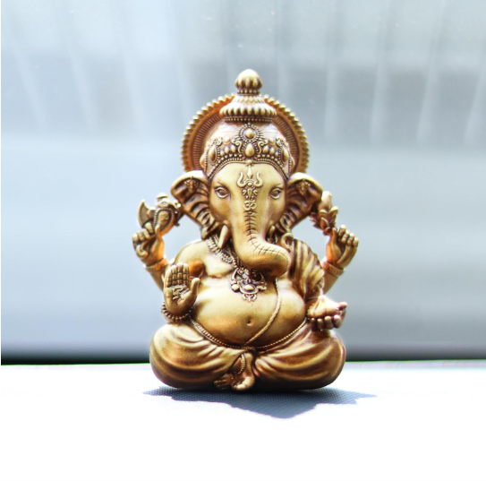 Ganesha Idol Vinayaka Statue Vinayagar Murti Pillayar Ganesha Murti Ganpati Idol for Car Dashboard Home Office Decor (Vighnaharta Ganesha Antique 3.5 Inch)