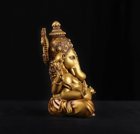 Ganesha Idol Vinayaka Statue Vinayagar Murti Pillayar Ganesha Murti Ganpati Idol for Car Dashboard Home Office Decor (Vighnaharta Ganesha Antique 3.5 Inch)