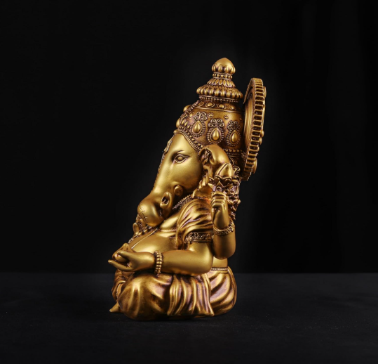 Ganesha Idol Vinayaka Statue Vinayagar Murti Pillayar Ganesha Murti Ganpati Idol for Car Dashboard Home Office Decor (Vighnaharta Ganesha Antique 3.5 Inch)