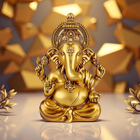 Ganesha Idol Vinayaka Statue Vinayagar Murti Pillayar Ganesha Murti Ganpati Idol for Car Dashboard Home Office Decor (Vighnaharta Ganesha Antique 3.5 Inch)